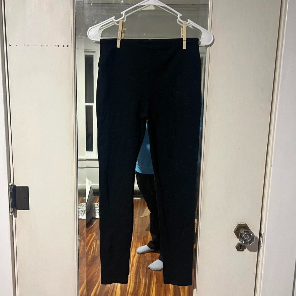 Black high-waisted skinny leggings